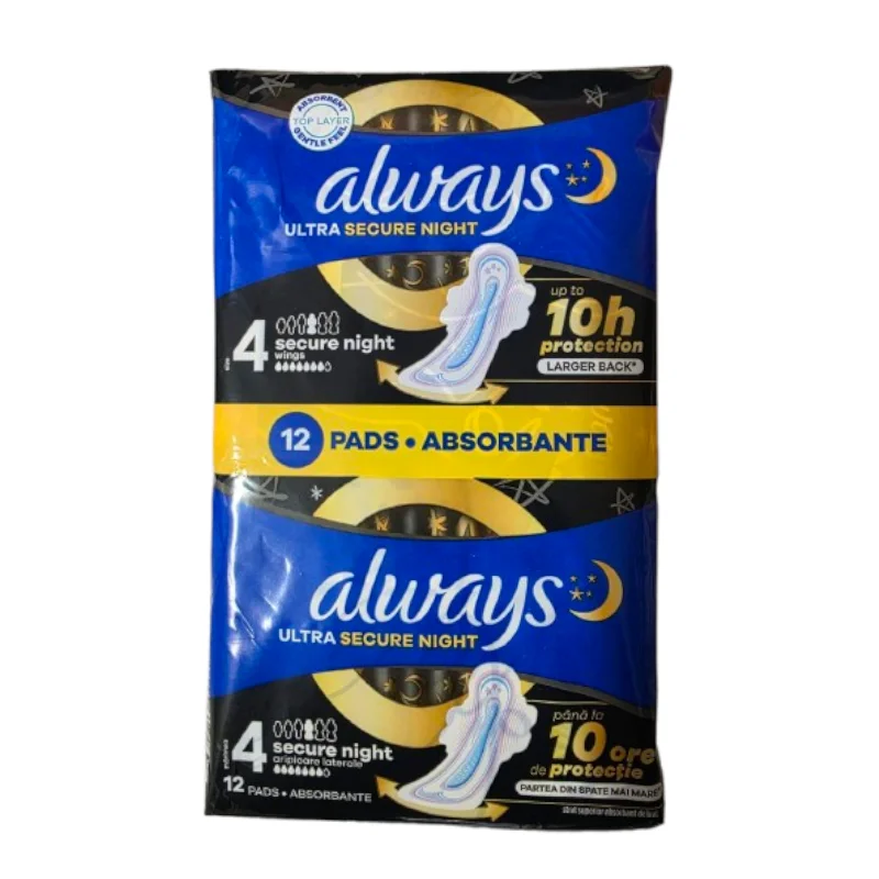 Always Ultra Secure Night 12 pads